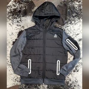 Reebok Kids Black and Gray Puffer Jacket